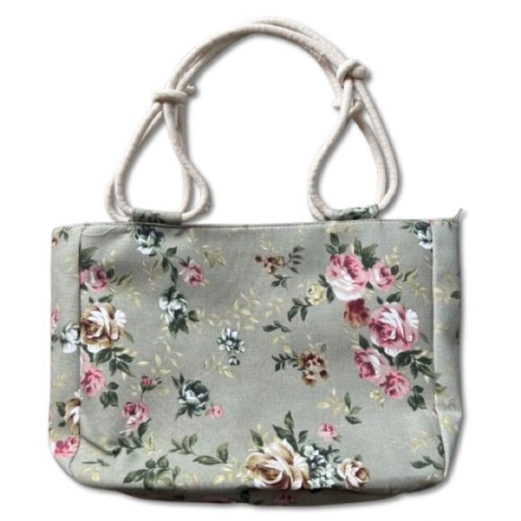 Farmhouse Is My Style Floral Green Cottage Boho Tote Bag - Picture 1 of 12